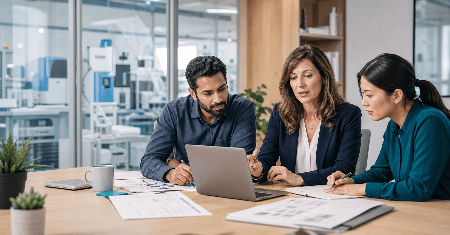 Regulatory affairs professionals collaborating around eeRegOS